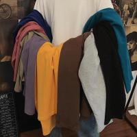 新款长袖T恤男宽松潮流纯色打底衫秋冬内搭衣服男装休闲上衣圆领卫衣