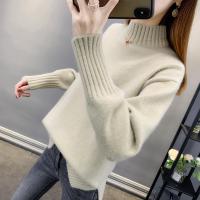 新款2020新款半高领打底毛衣针织衫上衣宽松休闲套头秋冬加厚洋气女装