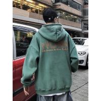 新款男士冬季外套加绒加厚ins港风连帽卫衣宽松潮流百搭秋冬款上衣服