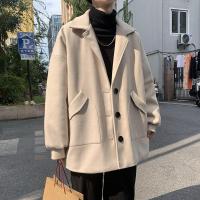 新款冬季毛呢大衣男士港风ins潮流百搭休闲外套韩版宽松痞帅新款风衣