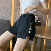 新款2021夏季新款拉链牛仔超短裤女宽松高腰阔腿a字百搭热裤潮