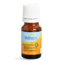 Ddrops baby 美国进口维生素D3滴剂婴幼儿童宝宝VD滴剂 帮助钙吸收90滴400IU 1盒装 D-DROP