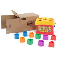 美国直邮Fisher Price费雪塑料启蒙积木盒婴幼儿宝宝益智玩具 6个月以上婴幼儿积木