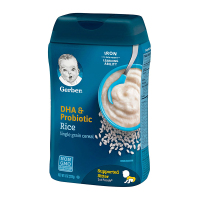 美国直邮Gerber/嘉宝 嘉宝婴幼儿1段DHA米粉/宝宝一段米糊含益生菌227g 1罐装 适合6个月以上