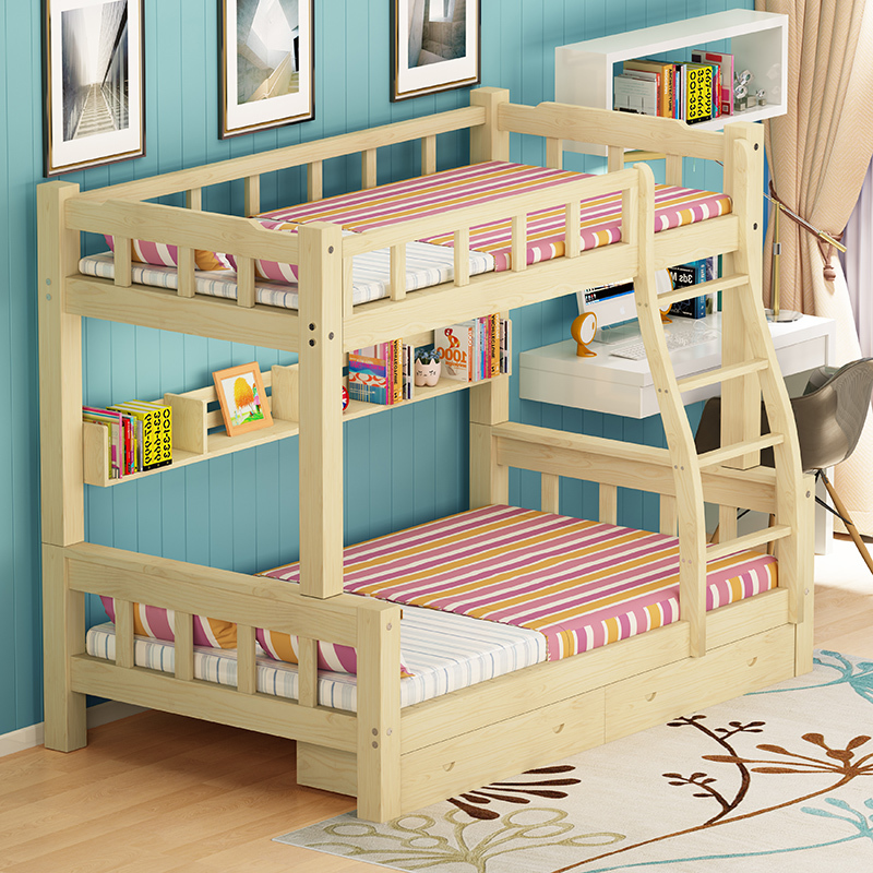 卡米蒂 实木成人上下床儿童床高低床母子床子母床双层床实木双层床上下铺