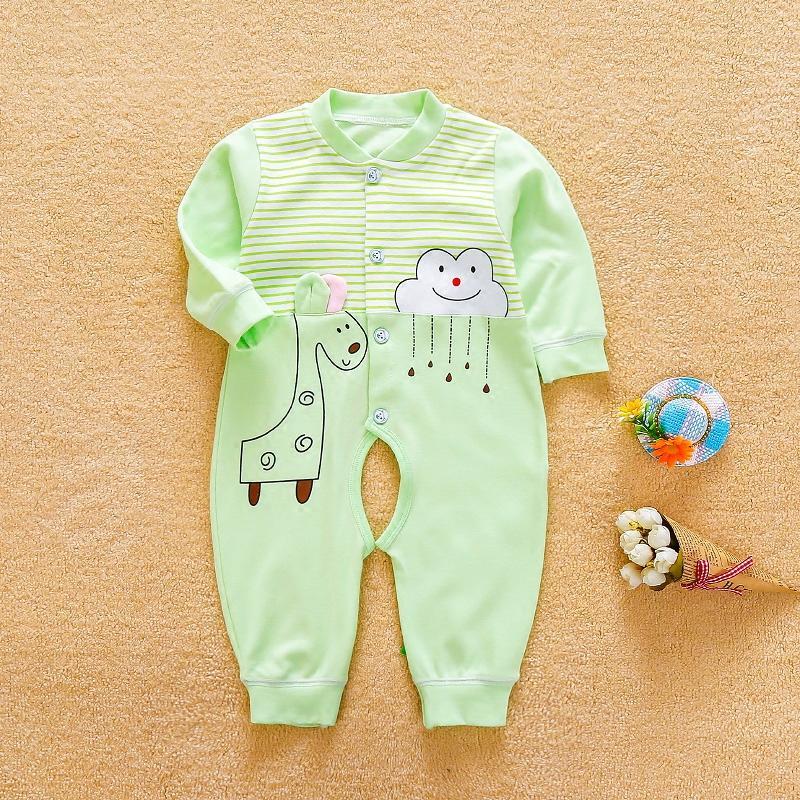 婴儿衣服宝宝长袖哈衣夏季空调服0-1岁3新生儿连体衣秋冬纯棉爬服