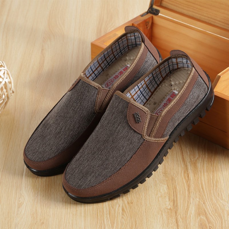 老北京布鞋春秋中老年男鞋防滑爸爸鞋中年男士休闲鞋软底老人鞋