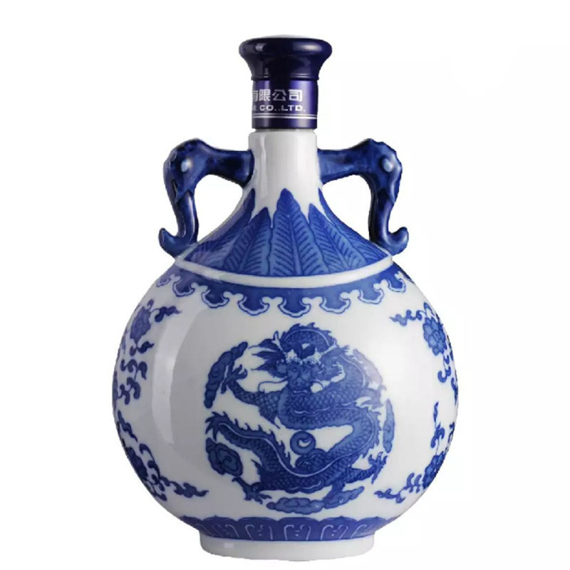 北京红星二锅头珍品青蓝花瓷52度750ml单瓶装清香型白酒