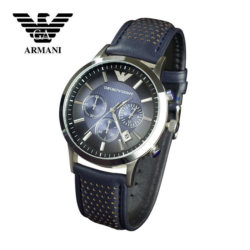 armani)石英表ar2473】 全国联保 emporio armani阿玛尼皮带表 商务