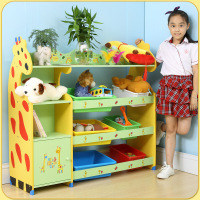 孩威虹 升级版加大型儿童玩具收纳架 储物架 整理架带书柜 绿