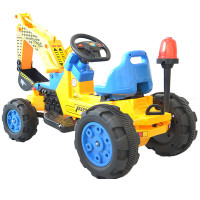 红思达儿童电动挖掘机可坐可骑推土机挖土机大号玩具工程车 电动挖掘机