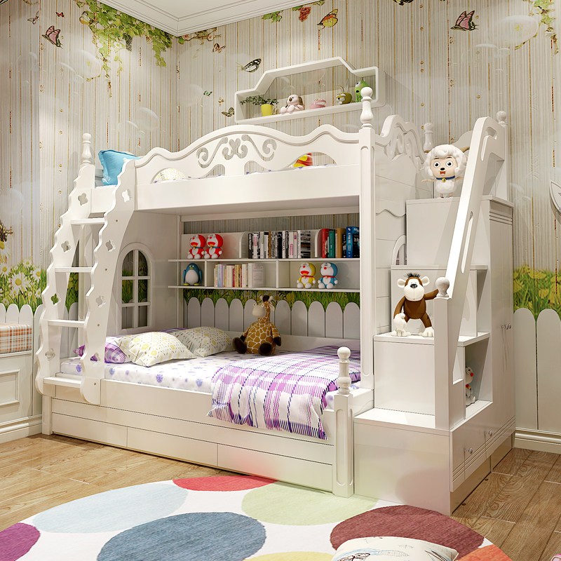 莱柯檑 床 高低床儿童床上下床地中海韩式男女孩公主床王子床双层床子