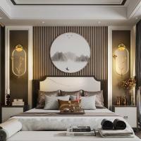 华阁 全铜壁灯背景墙壁灯客厅镜前灯床头灯美式后现代卧室房间卫生间楼梯阳台新中式北欧过道现代简约壁灯