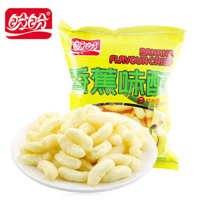 盼盼香蕉味酥105克袋装办公室休闲零食儿童膨化食品小吃鸡味块薯片