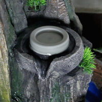 大型假山流水喷泉中式鱼缸鱼池加湿器别墅花园阳台风水轮摆件 标配