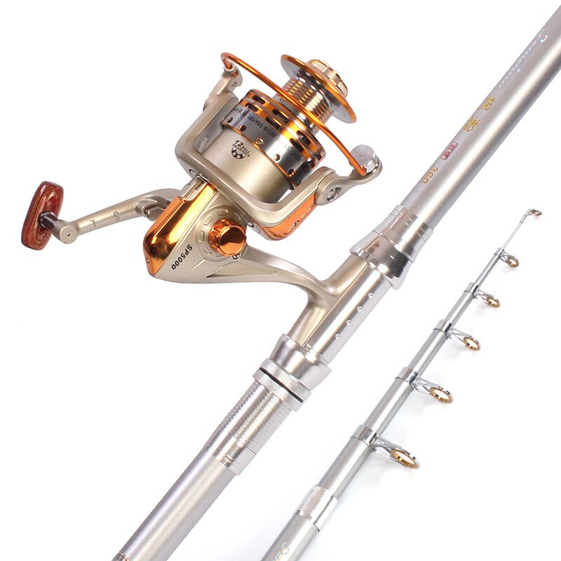 海竿套装高配款海杆鱼竿超硬抛竿甩杆海钓鱼杆2.1-3.6米