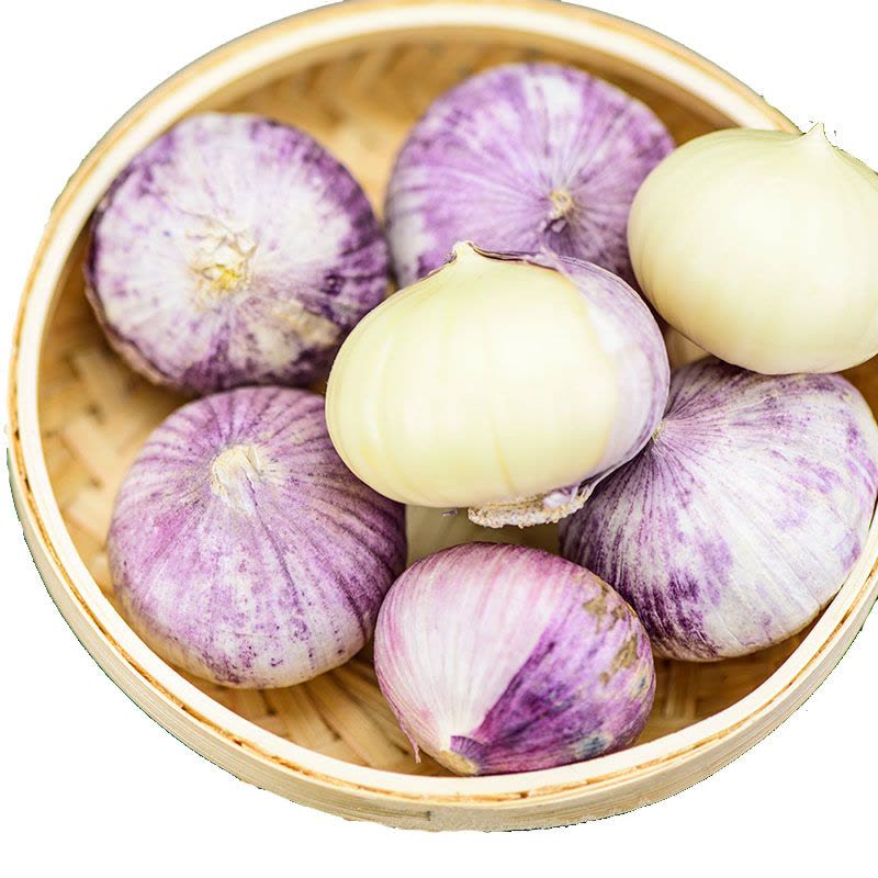 博多客 独头蒜 独蒜 新鲜蔬菜可做 黑蒜 紫皮大蒜头 B世 4斤装图片