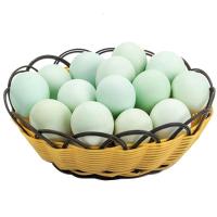 博多客绿壳鸡蛋农家散养30枚新鲜鸡蛋初生乌鸡蛋FY