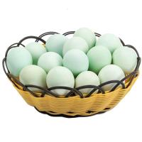 博多客绿壳鸡蛋农家散养30枚新鲜鸡蛋初生乌鸡蛋FY