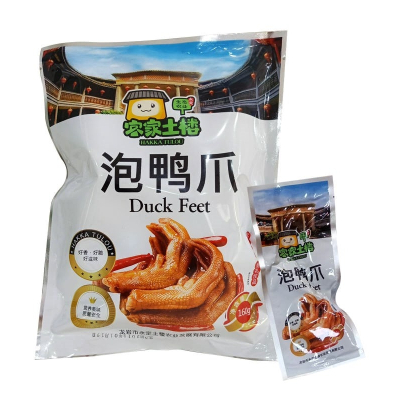 博多客 泡鸭爪休闲零食袋装下洋泡鸭掌 360g约12个原味微辣