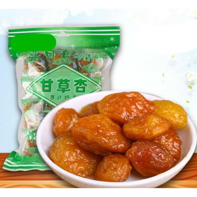 甘草杏500g杏肉干甘草杏肉有核杏干蜜饯杏脯红杏干特产 蓝袋热卖款---无核