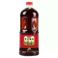 农家纯正小磨石磨黑芝麻香油 正宗月子油凉拌火锅 礼盒装香油1000ml