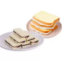 紫米蒸蛋糕 早餐营养芝士抹茶面包休闲零食品糕点心 紫米蒸蛋糕1斤送吐司面包1斤
