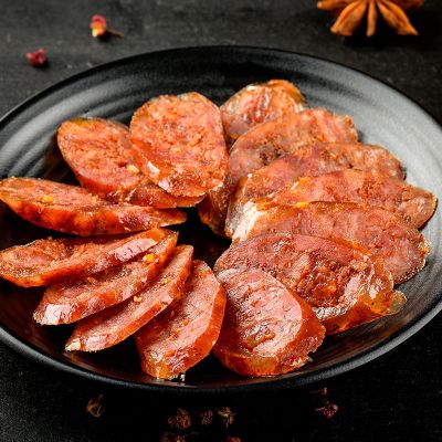 腊肉特产烟熏腿腊肉五花肉腊肠广式猪肉类熟食香肠批发 川味广式各一 500g[一斤]