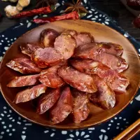 四川烟熏五花腊肉腊肠土猪肉手工自制老腊肉正宗农家特产腊味美食 五香香肠500g