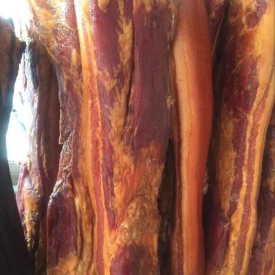 正宗特产五花土猪后腿腊肉500g农家猪肉柴火烟熏咸肉 五花腊肉[瘦肉较多] 1斤