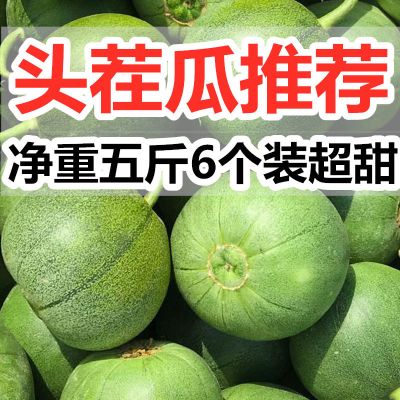 绿宝甜瓜时令新鲜水果当季绿宝石甜瓜脆甜香瓜新鲜小甜瓜 5斤头茬瓜6个装