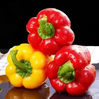 新鲜彩椒蔬菜圆辣椒红黄灯笼椒五彩水果甜椒5斤