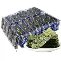 200片调味海苔片零食原味辣味每袋2片休闲海味紫菜40片