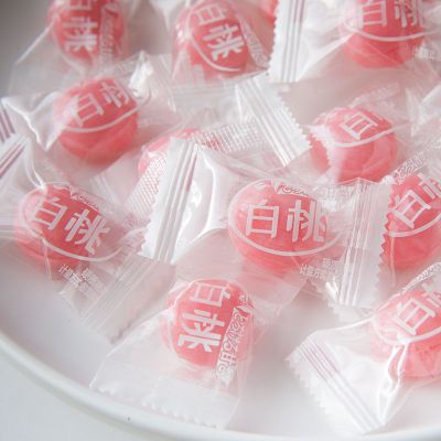 白桃果汁糖果高颜值网红水果糖水蜜桃500g/100g