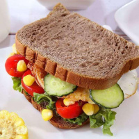 [健身代餐]黑麦全麦面包吐司面包片 糖健身早餐一整箱粗粮