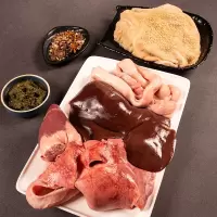 5斤羊肉新鲜冷冻内蒙生羊杂整套心肝肺肚肠羊心羊肝羊肺羊肠羊肚 2500g