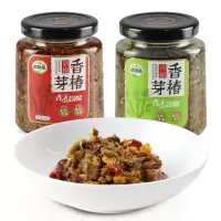 重庆秀山特产武陵椿剁椒香椿芽剁辣椒香辣下饭菜食品美食200g*2瓶 青椒香椿芽200g*2