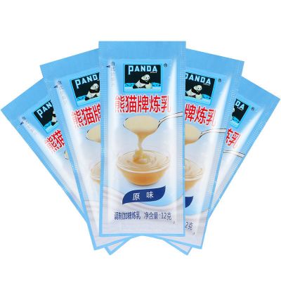 炼乳12g小包装家用早餐炼奶蛋挞液奶茶甜品烘培原料材料 熊猫炼乳12克小袋装[50包]