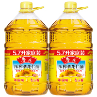 压榨葵花仁油5.7L*2 葵花籽油 食品 压榨食用油