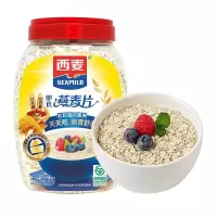 西麦即食纯燕麦片原味1000g*1桶营养早餐冲饮谷物粗粮中老年代餐