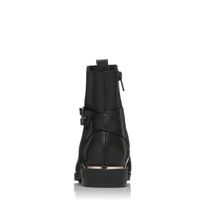 Belle/百丽冬季专柜同款黑油皮牛皮女皮靴(绒里)BMT44DD6图片