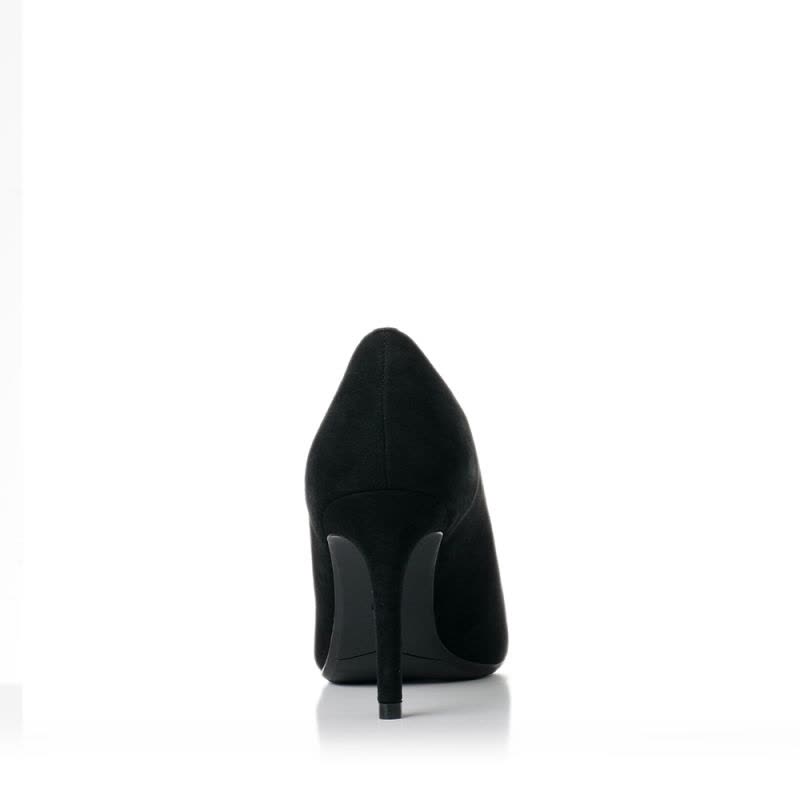 Belle/百丽专柜同款高跟(5-8厘米)细跟黑色羊绒细高跟尖头女单鞋R4Q1DCM7图片
