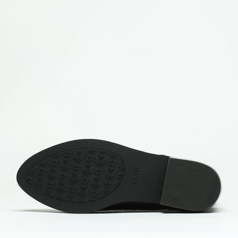 BASTO/百思图冬季专柜同款黑色牛皮时尚休闲女皮靴（绒里）TS742DD6图片