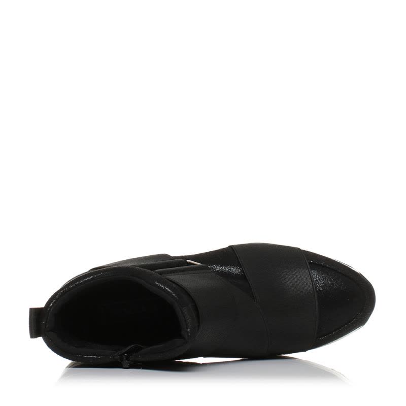 STACCATO/思加图冬季专柜同款黑色布面绒里休闲女短靴9JX06DD6图片