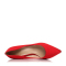 Tata/他她女鞋红色布面尖头桃心鞋跟形状细高跟婚鞋超高跟(>8厘米)浅口女鞋女士低帮鞋婚鞋FZ9QBAQ8