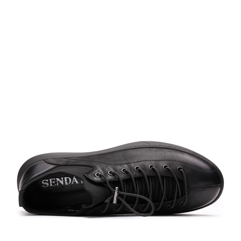 Senda/森达冬季新款专柜同款鞋面材质头层牛皮（除牛反绒）风格时尚潮流舒适款式休闲板鞋休闲皮鞋2XA10DM7图片