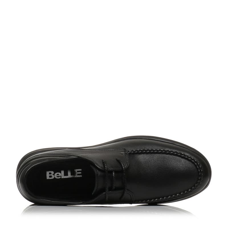 Belle/百丽秋季新品专柜同款黑色牛皮男休闲鞋4ZL01CM7图片