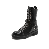 millie's/妙丽冬专柜同款漆牛皮休闲马丁靴女中靴LXF75DZ8