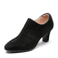 Bata/拔佳2019春新款专柜同款尖头高跟简约羊皮革女单鞋AEW20AM9