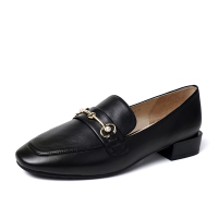 Bata/拔佳2019秋专柜同款一脚蹬粗跟乐福女单鞋60313CM9